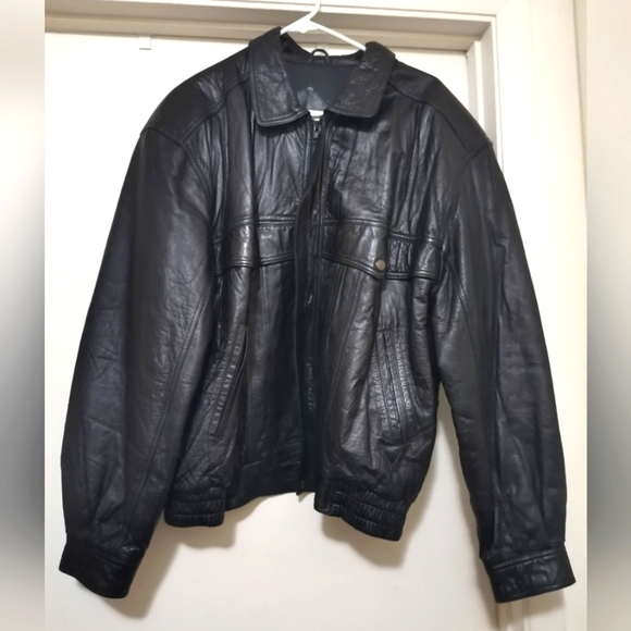 John Ashford Leather  Jacket  Black L - Picture 1 of 7